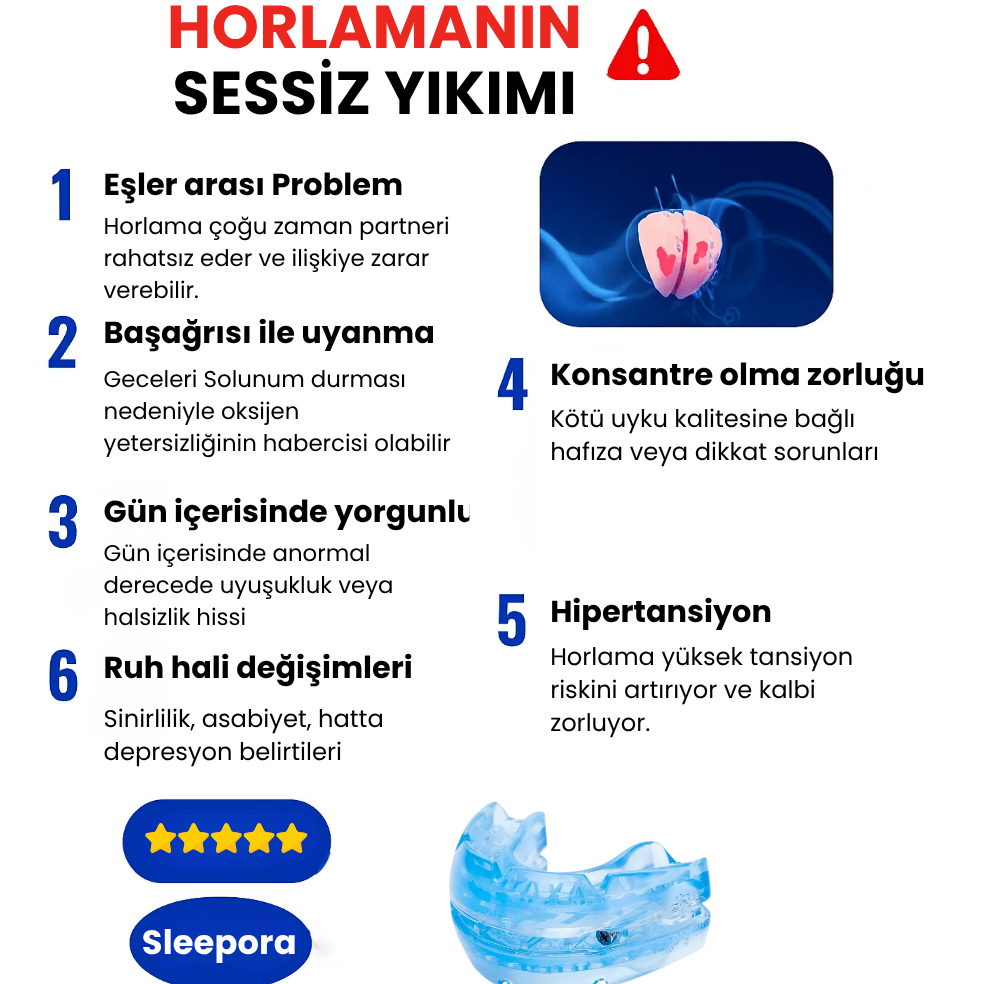 Sleepora™ Horlama Önleyici - Aşkınıza ve Uykunuza Huzur Katın