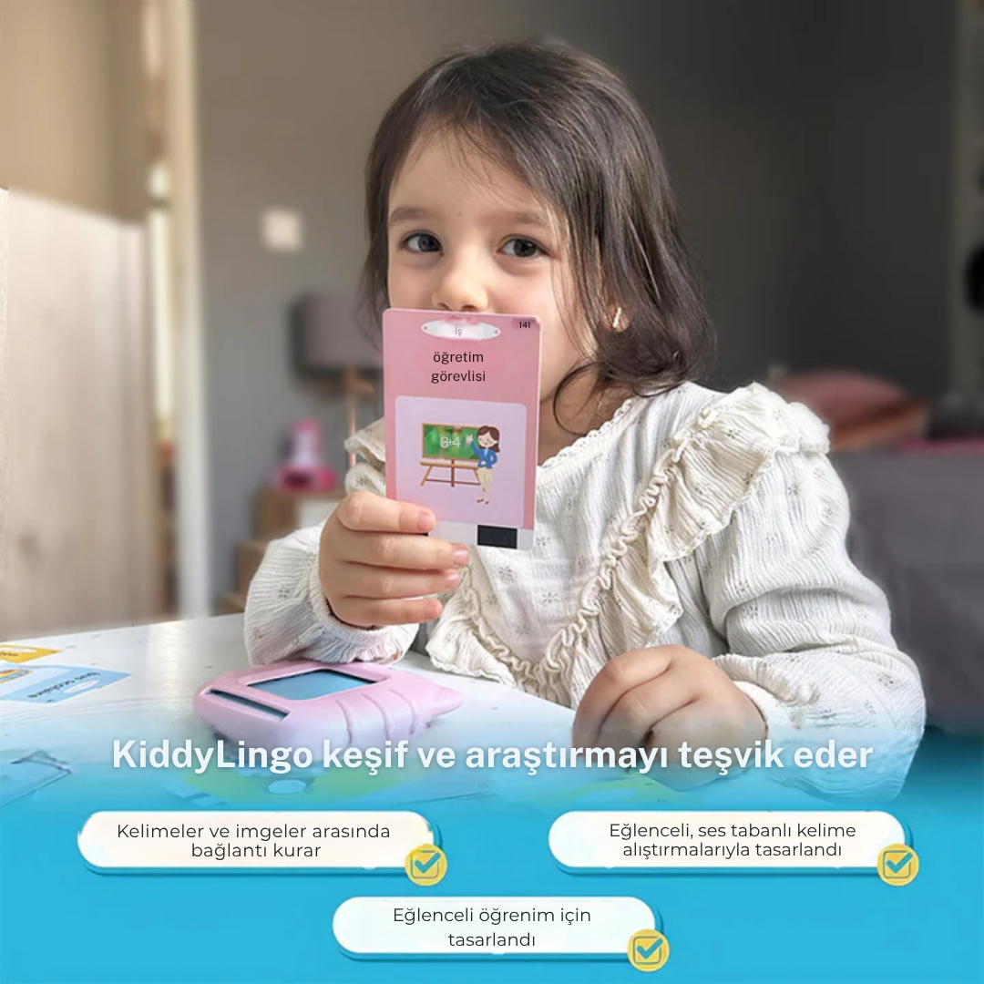 KiddyLingo Anadil Gibi İngilizce - Erken Yaş Kartları (1-6 Yaş)