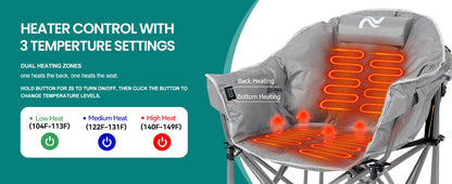 HeatLounge™ Isıtmalı Taşınabilir Kamp ve Balkon Sandalyesi
