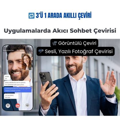 Simultane Çeviri Cihazı | 150 dilde İki yönlü Sesli, Yazılı & Uygulama içi Görüntülü Çeviri