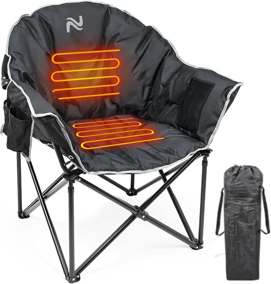 HeatLounge™ Isıtmalı Taşınabilir Kamp ve Balkon Sandalyesi