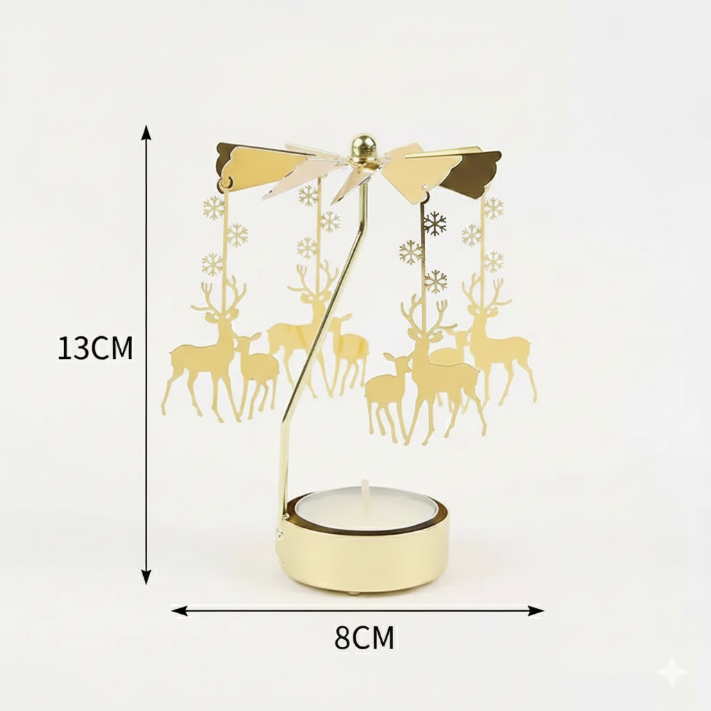 Dönen Dekoratif Mumluk - Hipnotik Işık Terapisi ve Stres Azaltıcı Dekor