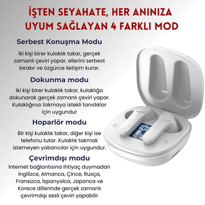LinguaPods™ Gerçek Sohbet Çeviri Kulaklıkları