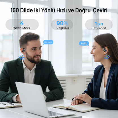 150 Dilde Gerçek Zamanlı Anlık Çeviri Yapan Kulaklık