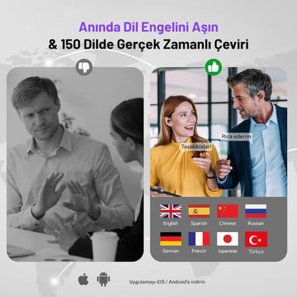 150 Dilde Gerçek Zamanlı Anlık Çeviri Yapan Kulaklık