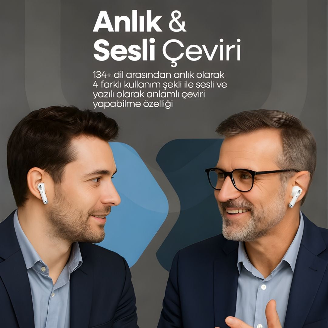 Quantum AI: En İyi Çeviri Yapan Kulaklık - 134 Dil Destekli İngilizce Çevirici Bluetooth Kulaklık