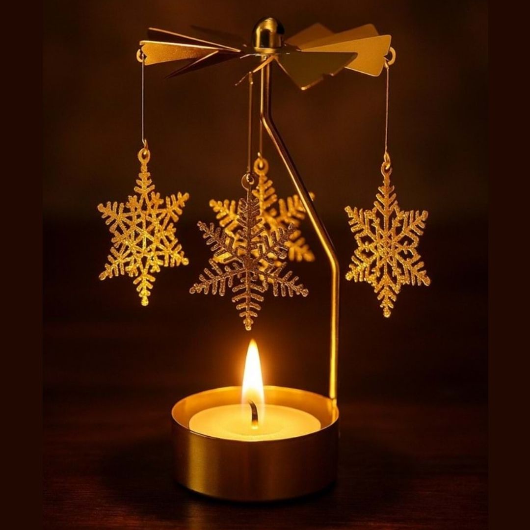 Dönen Dekoratif Mumluk - Hipnotik Işık Terapisi ve Stres Azaltıcı Dekor