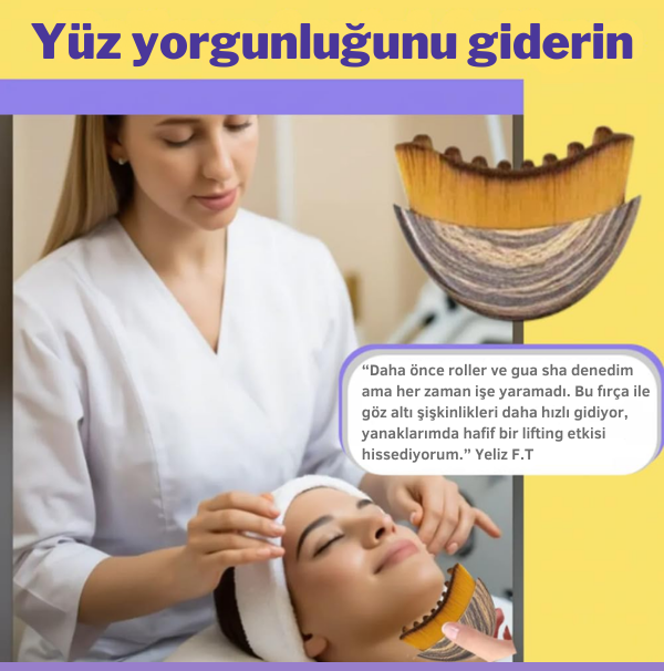 Lenf Kontür Fırçası Yüz Masaj Fırçası Yüz Şişkinliği Giderici Belirgin Çene Hattı